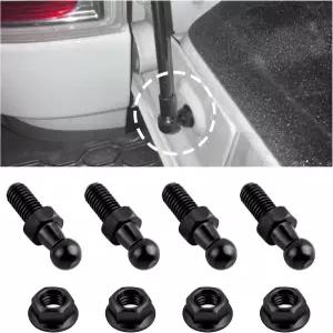 하드웨어 너트가 포함된 4PCS 10mm 볼 스터드 탄소강 스프링 스트럿 5/16-18 나사산 x 3/5인치 롱 샹크