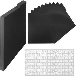 30개 비닐 레코드 구분자 12.5 x 13.49 검정색 PP 분리자와 흰색 A Z 스티커 포함 12인치 앨범 정리 및