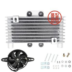 오토바이 오일 쿨러 어댑터에 적합한 먼지 자전거 ATV 125CC-250CC 용 라디에이터 알루미늄 냉각 엔진