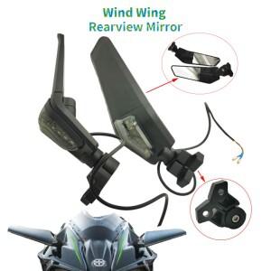 가와사키 ZX25R ZX14R 닌자 ZZR600 레트로바이저 모토 ZZR 600 1200 용 오토바이 윈드 윙 백미러