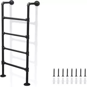 GJMDCMA 블랙 메탈 트윈 로프트 침대용 벙크 사다리 100-300cm 브래킷 포함 완전 설치 키트가 모던
