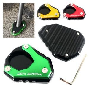 오토바이 CNC 사이드 스탠드 확대기 플레이트 킥 ZX-4RR ZX-25R 용 로고 익스텐션