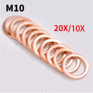 10X 20X M10 10mm 오토바이 땋은 클러치 브레이크 호스 밴조 씰 구리 크러시 와셔 액세서리 도구