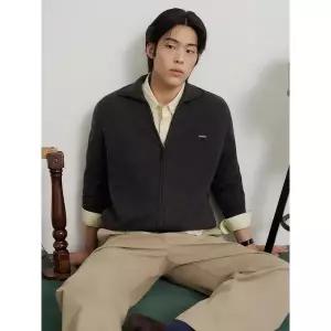 빈폴 26FW BC685AE044 Essential 베러 핏 집업 가디건 카디건 - 애쉬