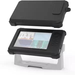 Koroao Fish Finder 실리콘 스킨 보호 케이스 및 Sun Cover for Lowrance Eagle 7 전면 커버 긁힘 방지