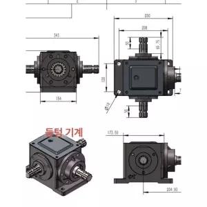 베벨기어 변속기 트랙터 직각 나선형 스플라인 부속 부품