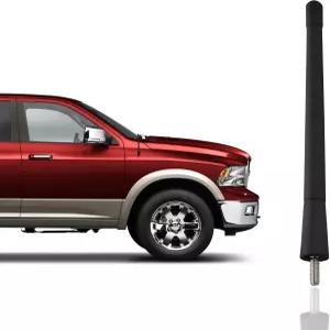 Dodge RAM용 안테나 마스트 2009-2026 - 검정색 6.5인치 고내구성 프리미엄 트럭 세차장용 HD 라디오
