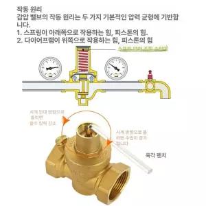 감압 밸브 25A 소켓 압력 온수기 가정용 직동식