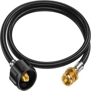 4피트 프로판 호스 어댑터 1lb~20lb 변환기 Weber Q 그릴/콜먼 스토브/블랙스톤 그리들/Buddy 히터/Weber