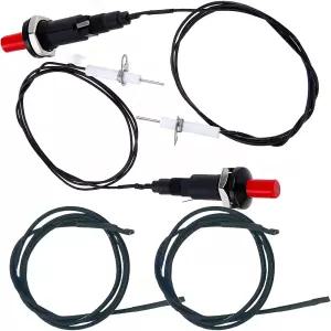 MENSI 압전 점화기 39.5인치 와이어 DIY 프로판 그릴 화덕 히터 세팅 2PCS 용 스파크 점화 전극 조립 키트