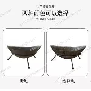 화목 난로 장작 47/60cm 단조 철제 화로 휴대용 실내외 모닥불 테이블 뒷정원 파티오 정원 캠핑용 가정용