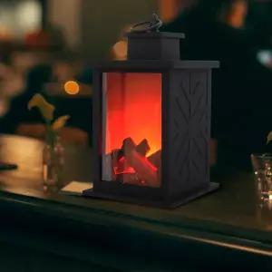 화목 난로 장작 LED 숯불 불꽃 벽난로 미니 소형어처 홈 데코 리얼리틱 캔들 홀더 장식 랜턴 소프트 퍼니싱