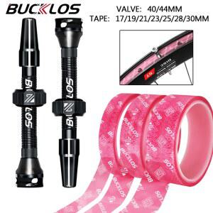 자전거 타이어 BUCKLOS 40MM 44MM 튜브리스 밸브 CNC 도로 Presta 테이프 MTB Wheelset 스트립