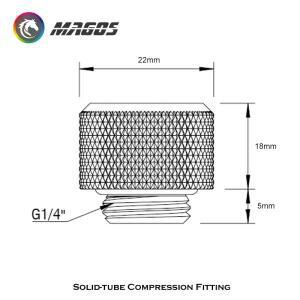 PC 물 냉각 하드 튜브 피팅 OD14mm 아크릴 PETG  파이프 DIY 컴퓨터 케이스 손 압축 커넥터 4개