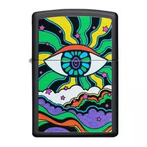 고퀄리티   ZIPPO 지포 라이터 49699 블랙 라이트 아이 디자인 UV 반응 한정판 감성 라이터