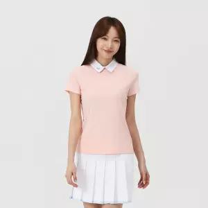 [매장정품] 엘르골프 [] 여성 어깨 주름 포인트 폴로 티셔츠_6I45203