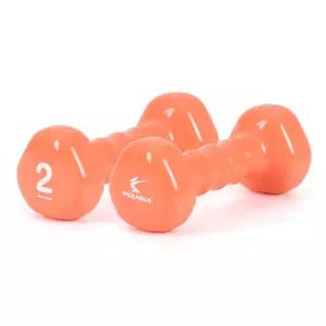 PVC 아령 삼각아령 2kg 밀키오렌지 헬스용 홈트레이닝 아령 헬스 용품 홈트