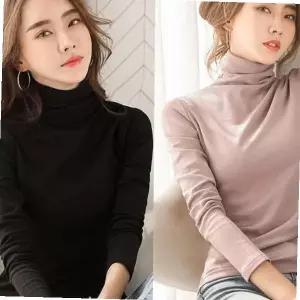 겨울 기모 목티 폴라 티셔츠 무지 기본이너 레이어드