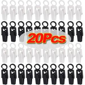 120Pcs 방풍 플라스틱 옷 못 미끄럼 방지 건조 클립 휴대용 모자 수건 양말 걸이 후크 다기능 세탁