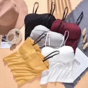 오너클랜 이너웨어 여성민소매티셔츠 끈나시 캡내장 꼬임 여성민소매티셔츠 끈나시 캡내장 꼬임