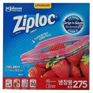 SC존슨 지퍼락 집락 냉장용 지퍼백 중형 275매 그립 앤 실 밀폐용백