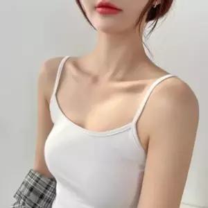 여성 일자 슬림 끈나시 여름 시원한 이너 기본 나시 일자 끈나시 탱크탑 골지나시 여성 렛