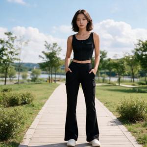 여성 트레이닝 팬츠 조거 카고 포켓 운동복 헬스복 홈웨어 체육 활동 춘추복