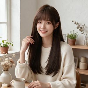 여성 풀가발 긴머리 스트레이트 통가발 레이어드 헤어스타일 데일리 커트 롱가발