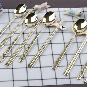 티타늄 수저 5P 고급 스테인리스 수저 신혼부부 혼수 선물용 예단