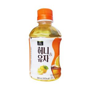 미닛메이드 허니유자 280mlx24펫 과즙음료 과일음료 사무실음료