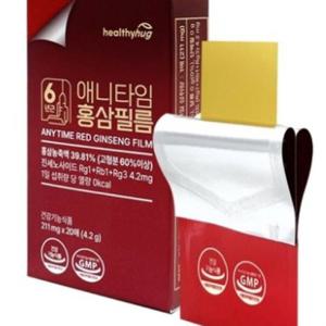 애니타임 홍삼필름 211mg x 20매 KS헬씨허그 건강보조식품 건강보조제