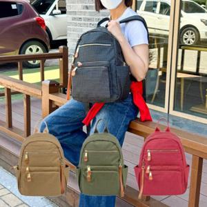 체크패턴 다포켓 수납 캐주얼 데일리 백팩 여행가방
