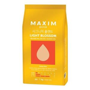 맥심 시그니처 블렌드 라이트 블러썸 원두 1kg 식음료 음료수 티백