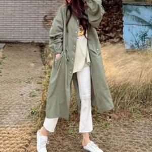 후드 아우터 바람막이 방풍점퍼 간절기 외투 점퍼 야상자켓 데일리 야상 가을 봄 롱 롱자켓 여성용 캐주얼