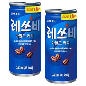 롯데 레쓰비 마일드 240ml 60캔 30캔x2박스 캔커피 캔음료