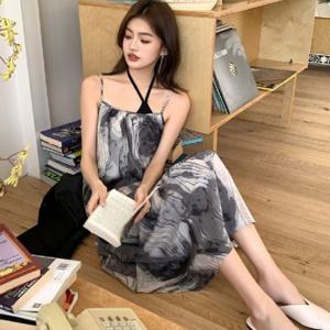 끈나시원피스 비치원피스 뷔스티에원피스 끈나시 비치웨어 롱원피스