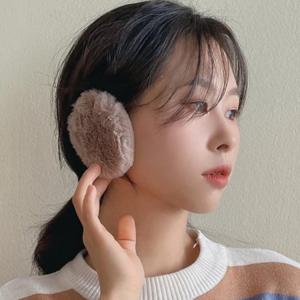 끈없는 토끼털 귀마개 방한귀마개 똑딱이 겨울귀마개 한파 등산 아웃도어 러닝 운동 남녀노소