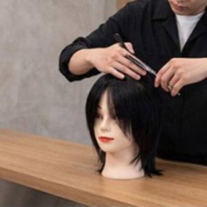 남녀 컷트 연습용 머리 마네킹 인모 헤어 미용실 실습용 통가발