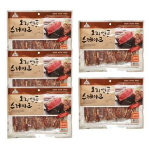강아지 오리 연골 스테이크 400g 5P 애견 육포 간식 반려견