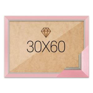 보석십자수액자 30x60 고급형 모던핑크 보석비즈액자주문 큐빅액자