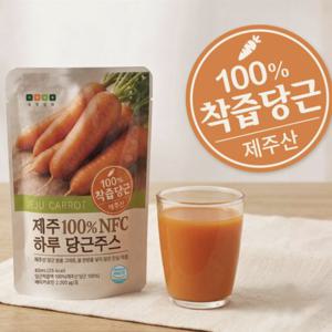 [중부시장] 물 한방울 섞지 않은 제주 100% NFC 하루 당근주스 80ml x 30포