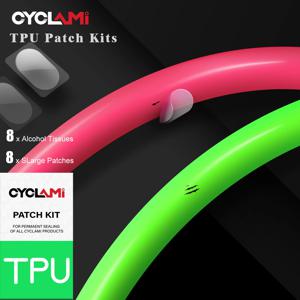 CYCLami-자전거 내부 튜브 타이어 패치 패치 도구 수리 키트, 8 개 도로 MTB 접이식 자전거 TPU 소재 강력한 접착제 없음