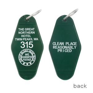 THE GREAT NORTHERN HOTEL TWIN PEAKS 315 열쇠 고리 열쇠 고리 태그 열쇠 고리 TV 쇼 사무실 팬 재미 있은 액세서리
