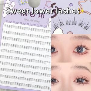 10 행 5-7mm 공기 낮은 속눈썹 요정 가짜 속눈썹 속눈썹 아래 분할 된 자연 만화 하단 속눈썹 메이크업 속눈썹 메이크업 도구