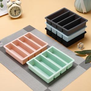 스트립 모양의 아이스 큐브 트레이 거대한 실리콘 아이스 큐브 사각형 트레이 몰드 무독성 내구성 와인 아이스 큐브 간편한 릴리스 아이스 큐브 몰드