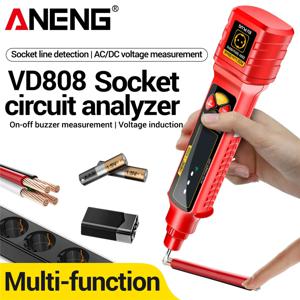 ANENG VD808 소켓 전원 테스터 라인 감지 AC/DC 전압 측정기 극성 누설 NCV 전압 감지 전기공 도구