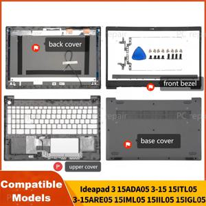 Ideapad 3 용 새 부품 15ARE05 15IML05 15IIL05 15IGL05 15ITL05 3-15ADA05 LCD 뒷면 커버 베젤 후면 뚜껑 손목 받침대 GS552 15.6 인치
