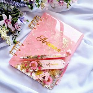 A5 A6 A7 노트북 커버 투명 펜 북마크 레진 실리콘 몰드 키트 에폭시 레진 몰드 DIY 노트북 문구 제작용