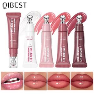 QIBEST 미러 펄 워터리 크리스탈 젤리 립글로스 지속적인 보습 립스틱 반짝이 립 글레이즈 논스틱 컵 립 메이크업