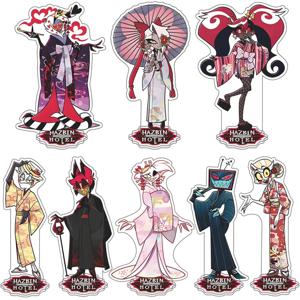 Hazbin Hotel Anime Vaggie Angel Dust Alastor Husk Charlie Morningstar 아크릴 스탠드 스탠딩 플레이트 데스크탑 장식품 선물